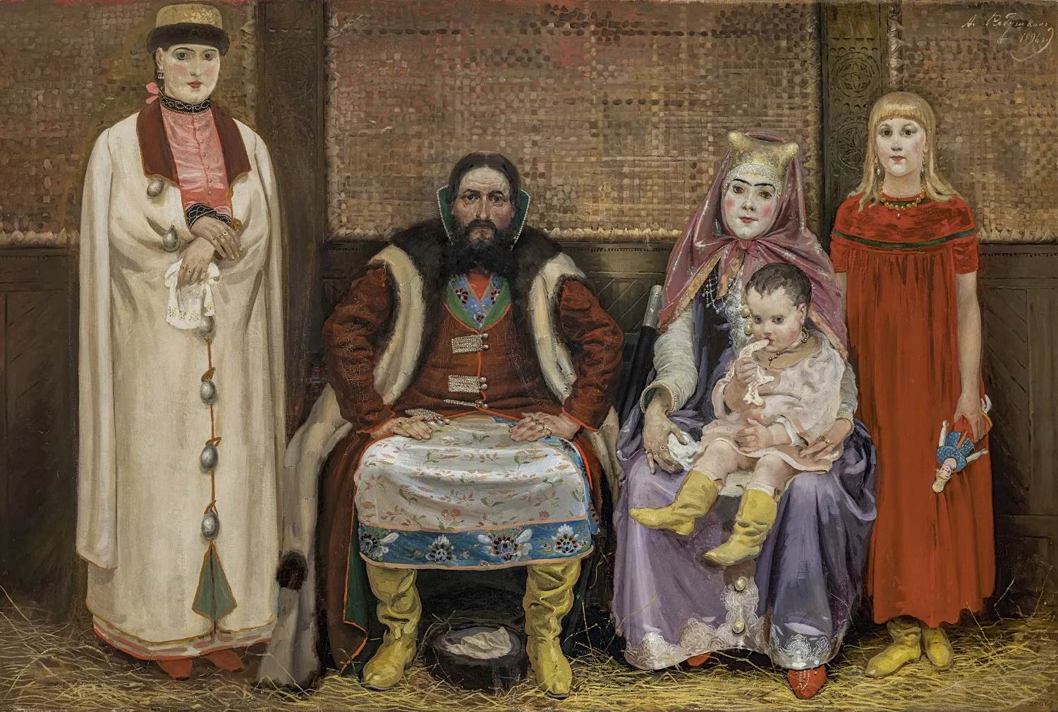 Andrei Ryabushkin. 17th-Century Merchant’s Family. 1896. Oil on canvas. State Russian Museum