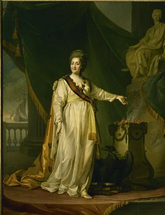 Portrait of Catherine II the Legislatress in the Temple of the Goddess of Justice