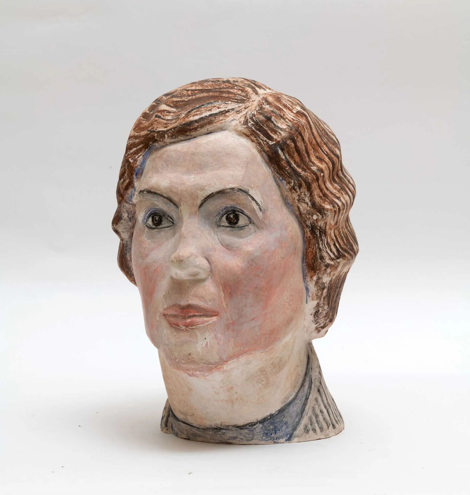 Pelageya Shuriga. Portrait of Anna Eremeyevskaya. 1975. Painted plaster. 31 x 20 x 23
