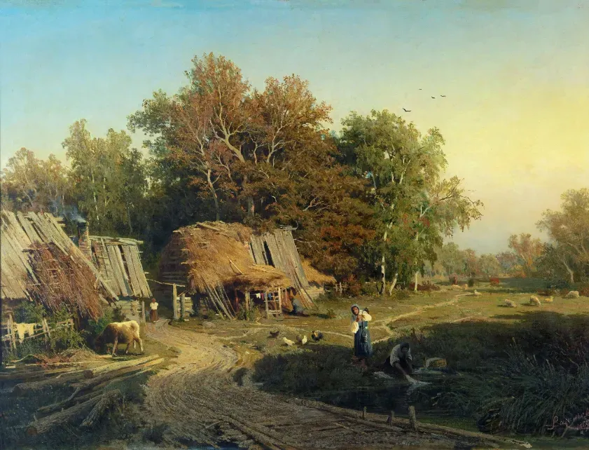 Village. 1869. Oil on canvas. 61 х 82.5. Ж-4104. Russian Museum