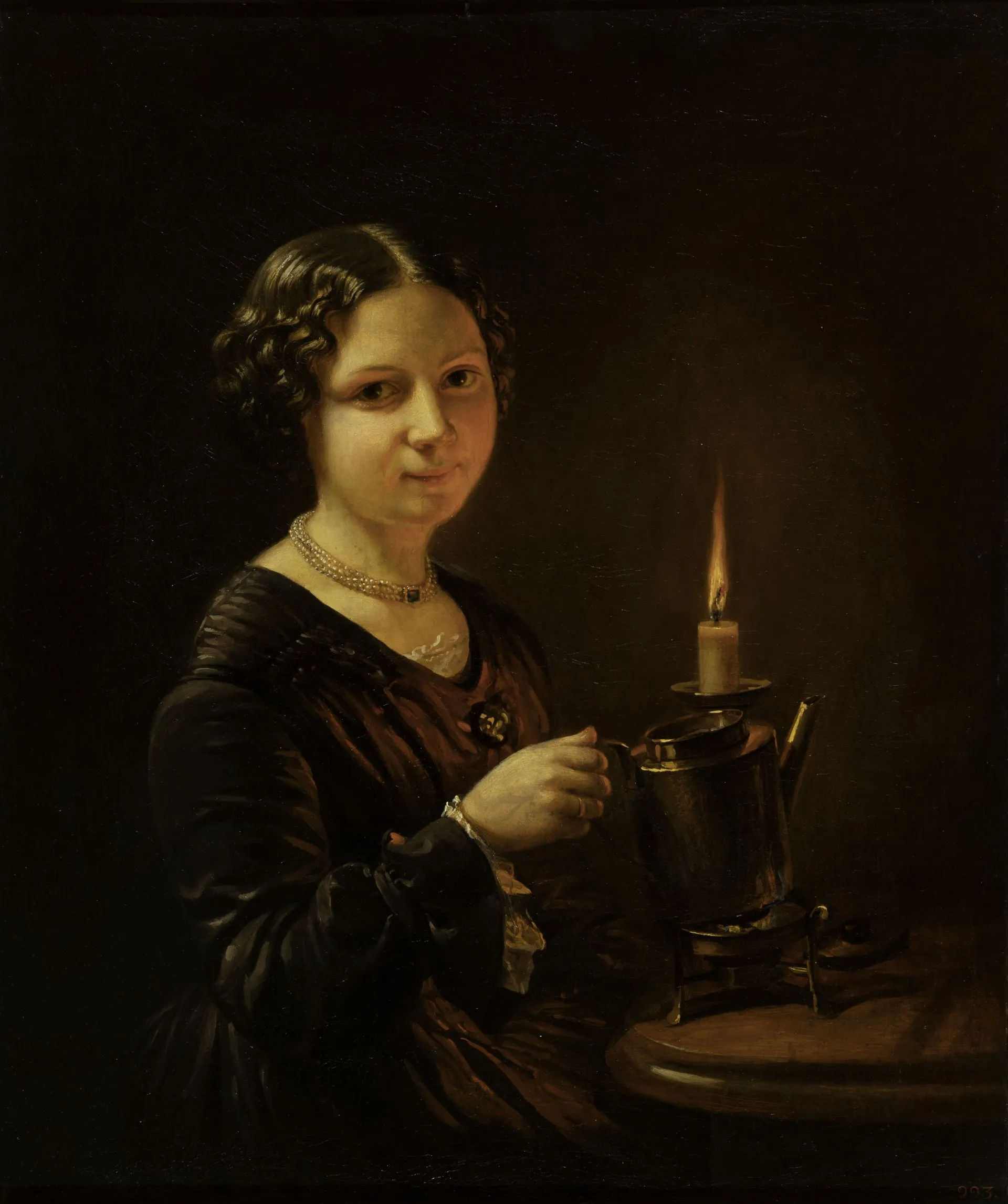 Vasily Tropinin. Girl with a Candle. 1840s. Oil on canvas