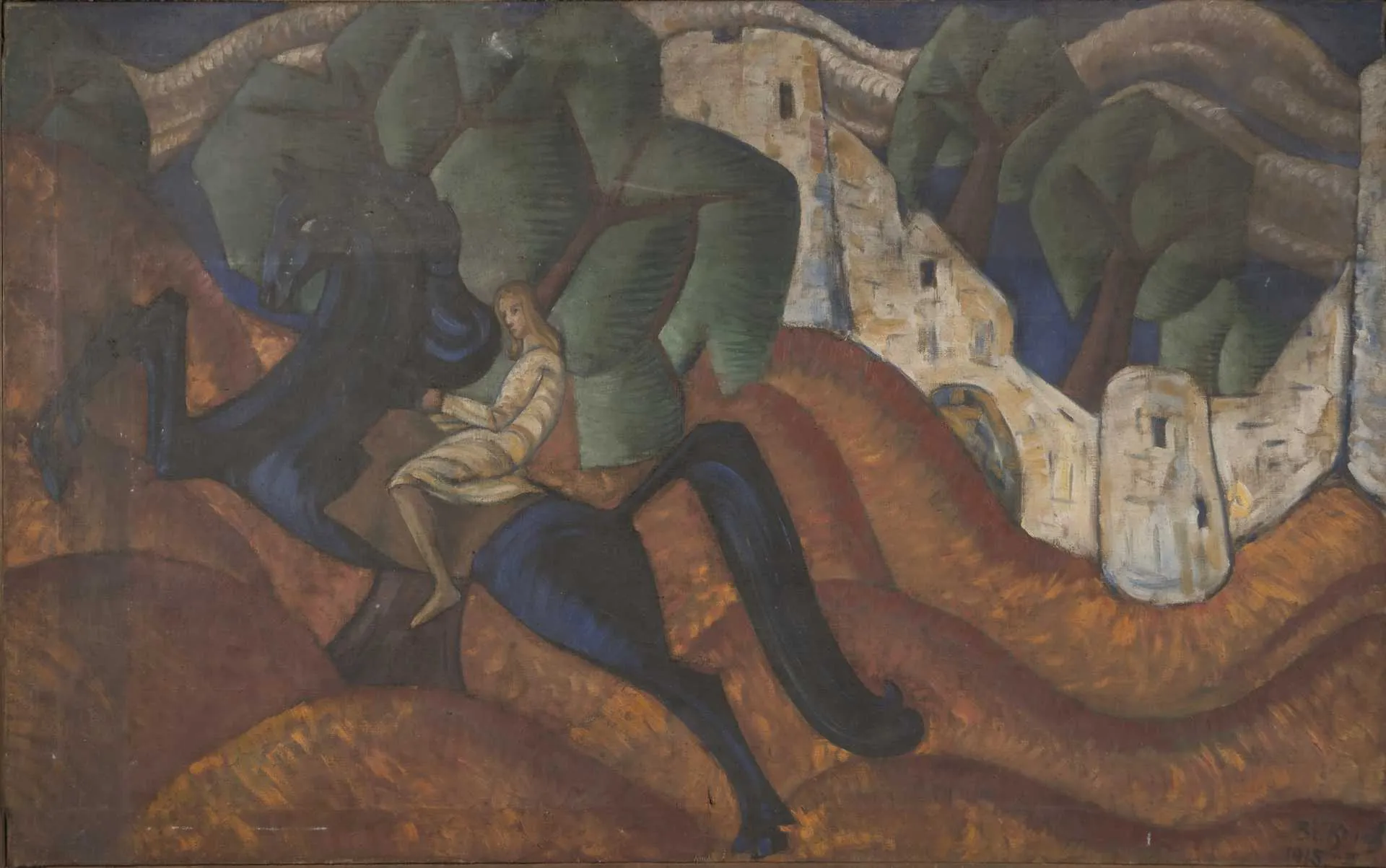 Vsevolod Voinov Amazon. 1915 Oil on canvas ЖБ-2075