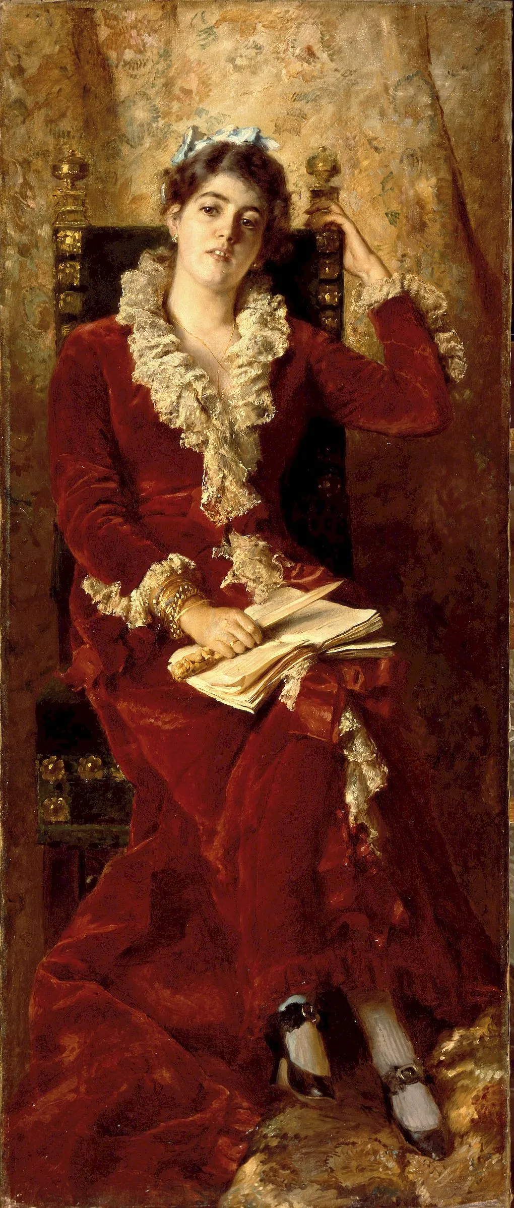Konstantin Makovsky. Portrait of the Artist’s Wife Yulia Makovskaya. 1881. State Russian Museum
