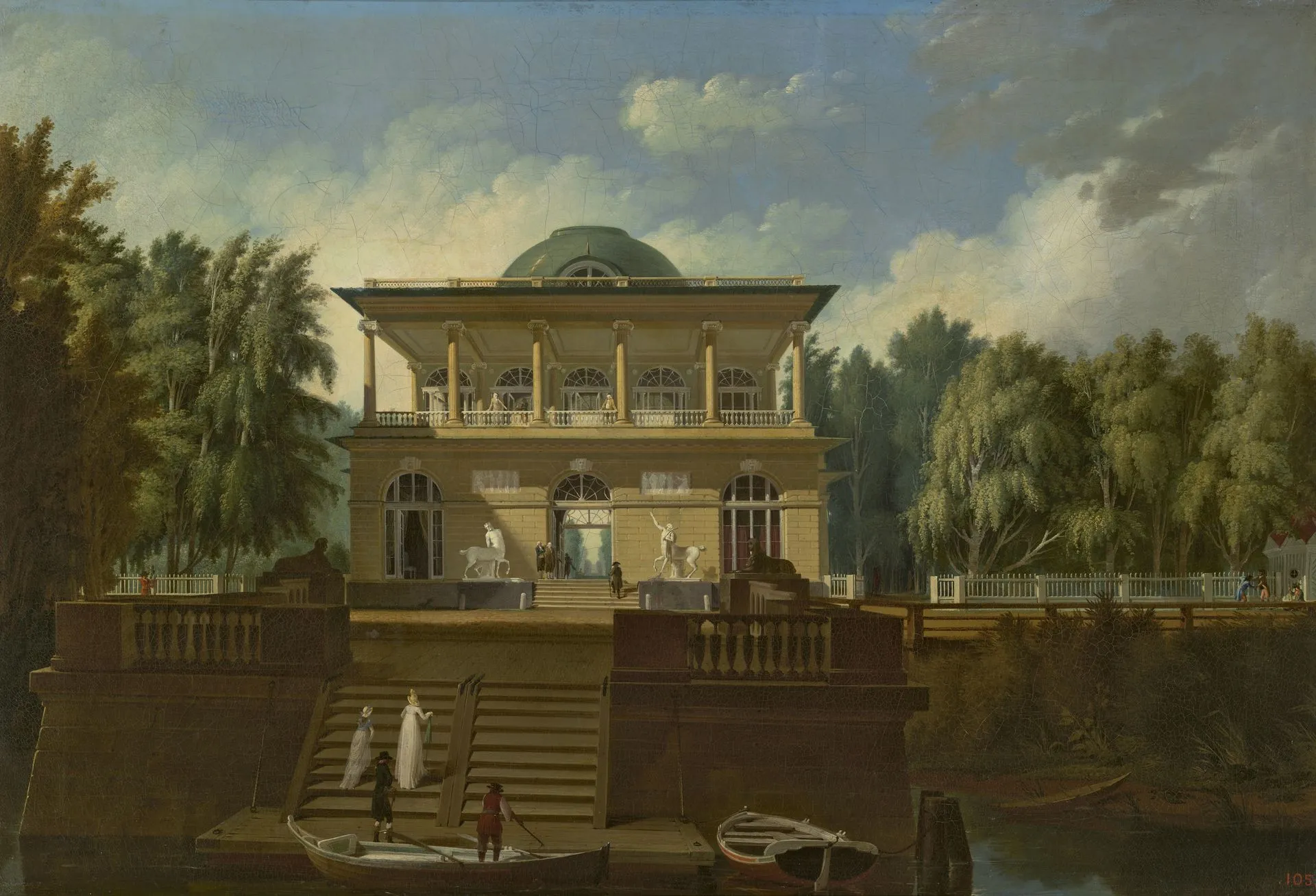 Andrei Voronikhin. View of the Stroganov Dacha in St Petersburg. 1797. Oil on canvas