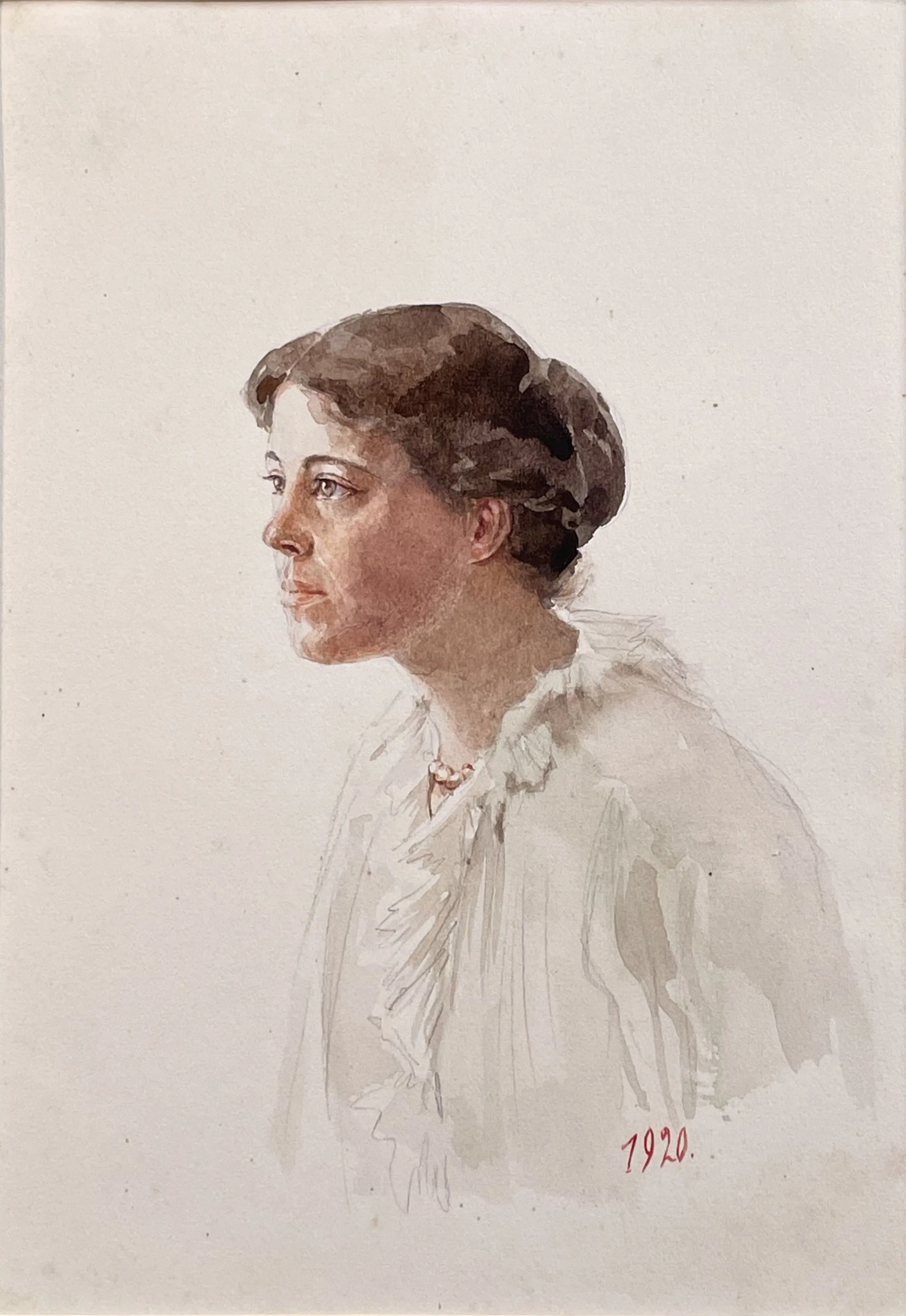 Grand Duchess Olga Alexandrovna. Self-Portrait of Grand Duchess Olga Alexandrovna. 1920. State Russian Museum