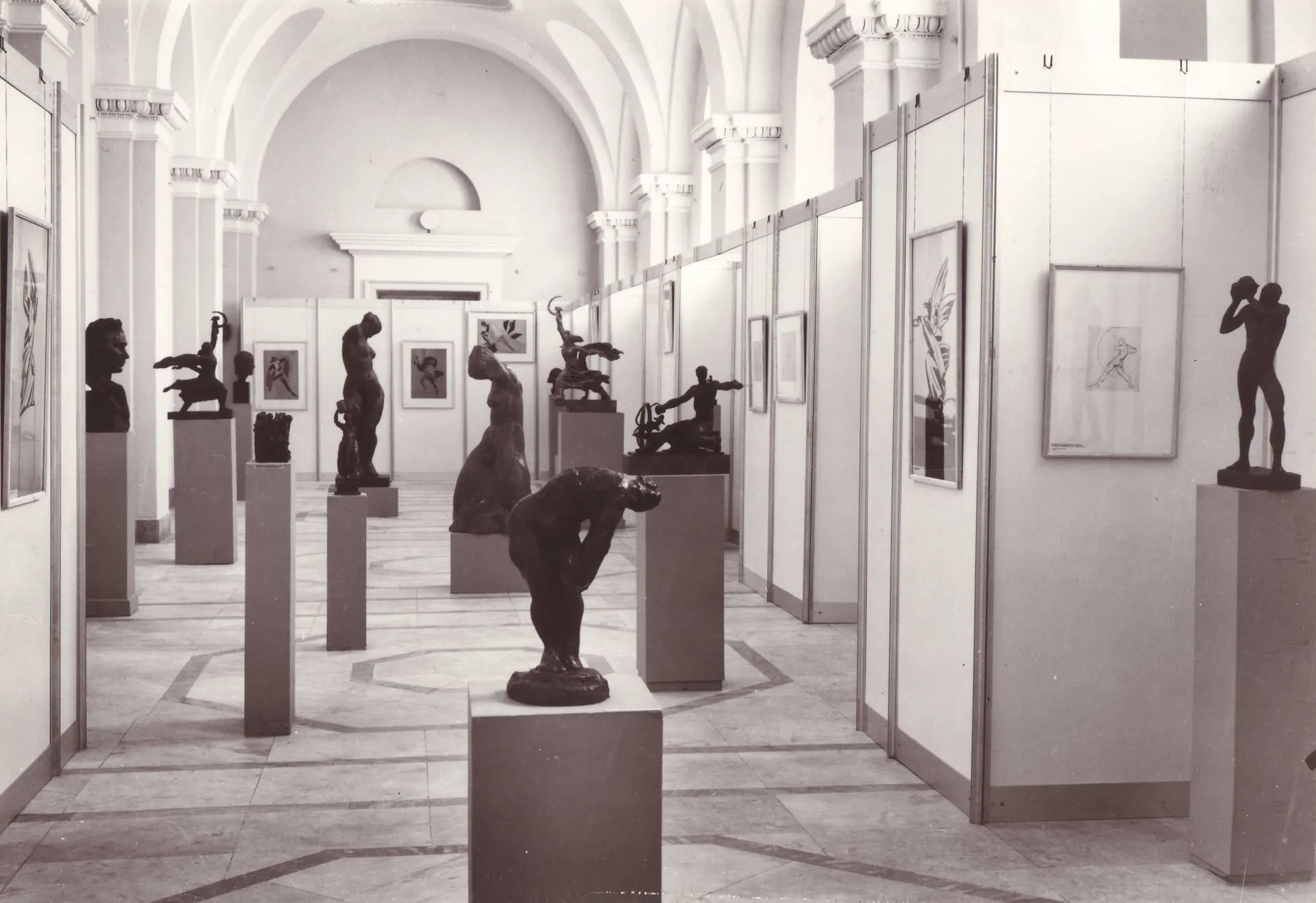 Installation view of the Vera Mukhina exhibition. 1979