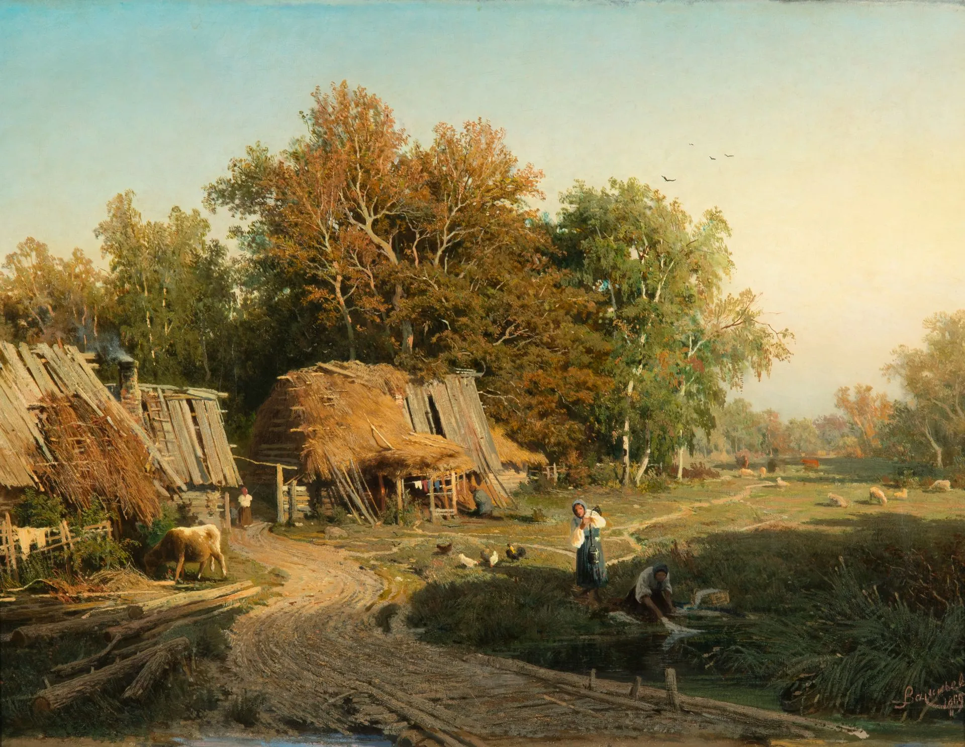 Fyodor Vasilyev. Countryside. 1869. Oil on canvas