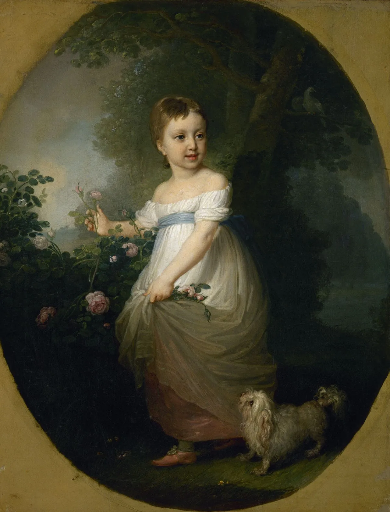 Vladimir Borovikovsky. Portrait of Elena Naryshkina. Early 1790s