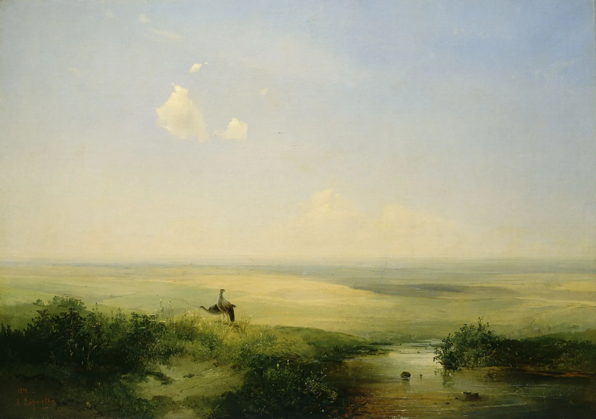 Alexei Savrasov. Steppe in the Daytime. 1852. Oil on canvas