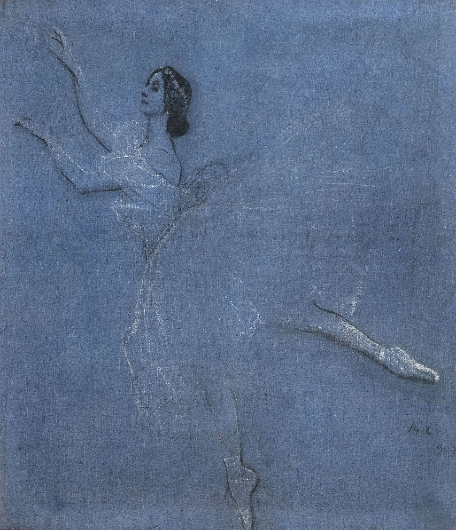 Valentin Serov. Ballerina Anna Pavlova (1882–1931) in the Ballet Les Sylphides. 1909. State Russian Museum