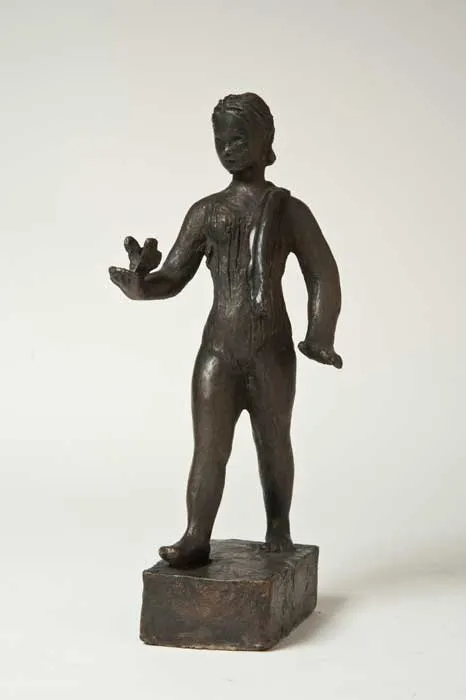 S.Lebedeva. Girl and Butterfly. 1935. Cast in 1961. Bronze. State Russian Museum