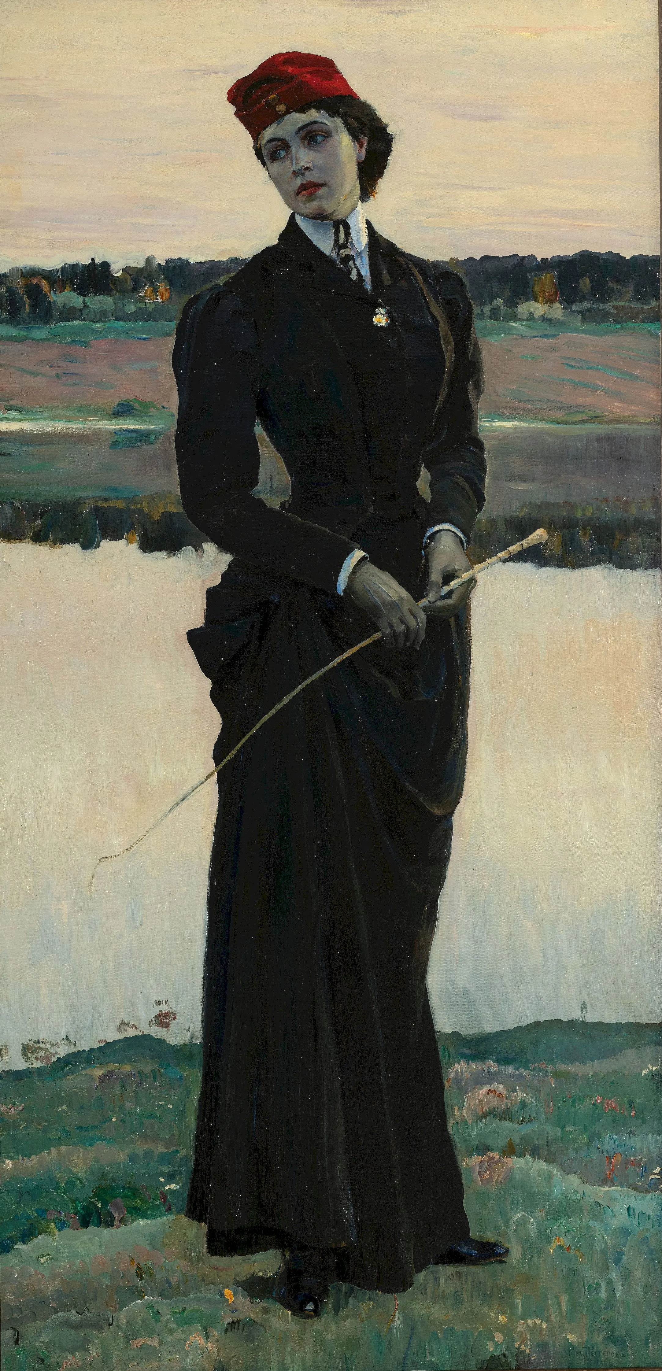 Mikhail Nesterov. Portrait of the Artist’s Daughter Olga Nesterova (Female Rider). 1906. State Russian Museum