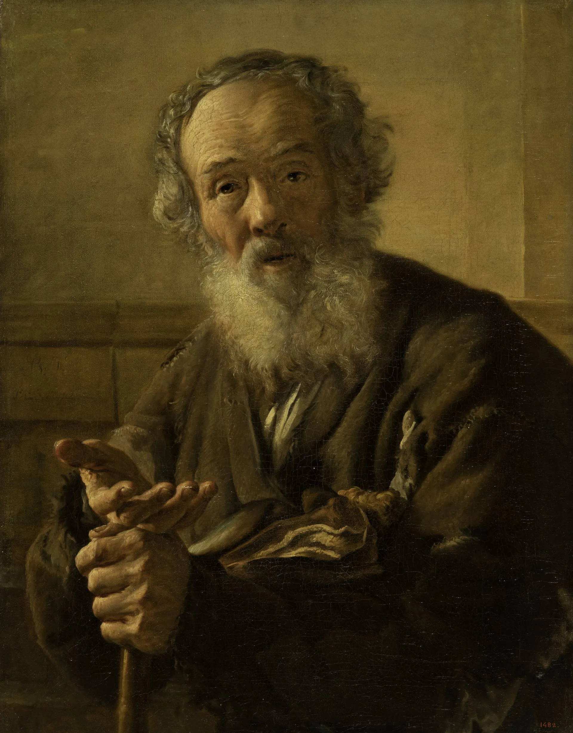 Vasily Tropinin. Old Beggarly Man. 1823. Oil on canvas