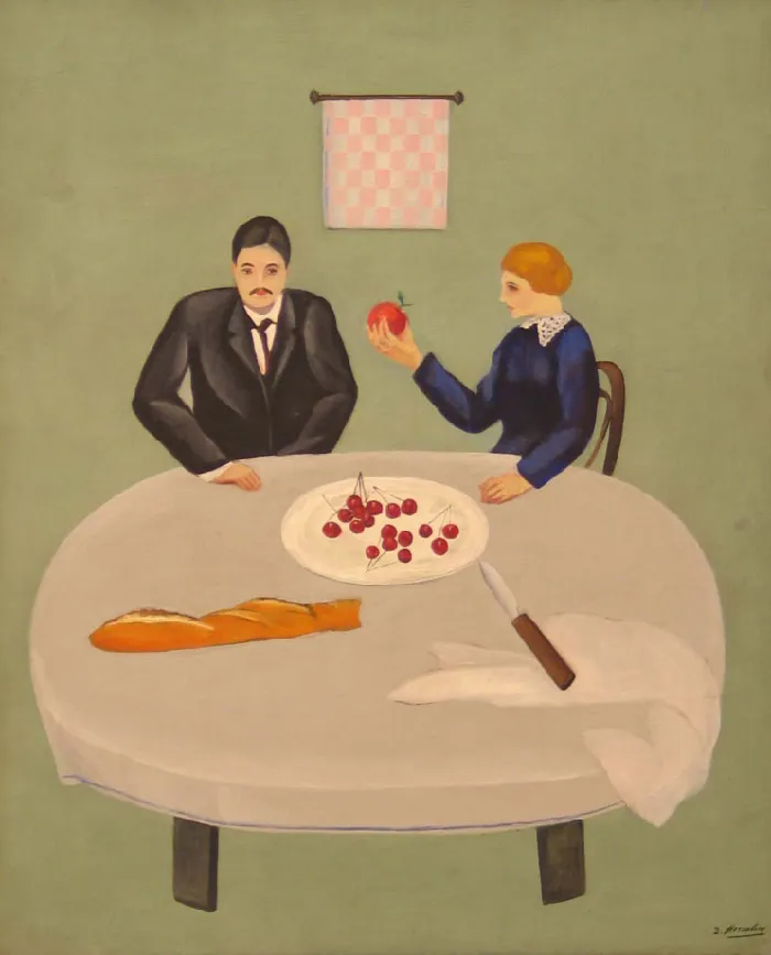 David Shterenberg. Breafast. 1916. Oil on canvas. Russian Museum