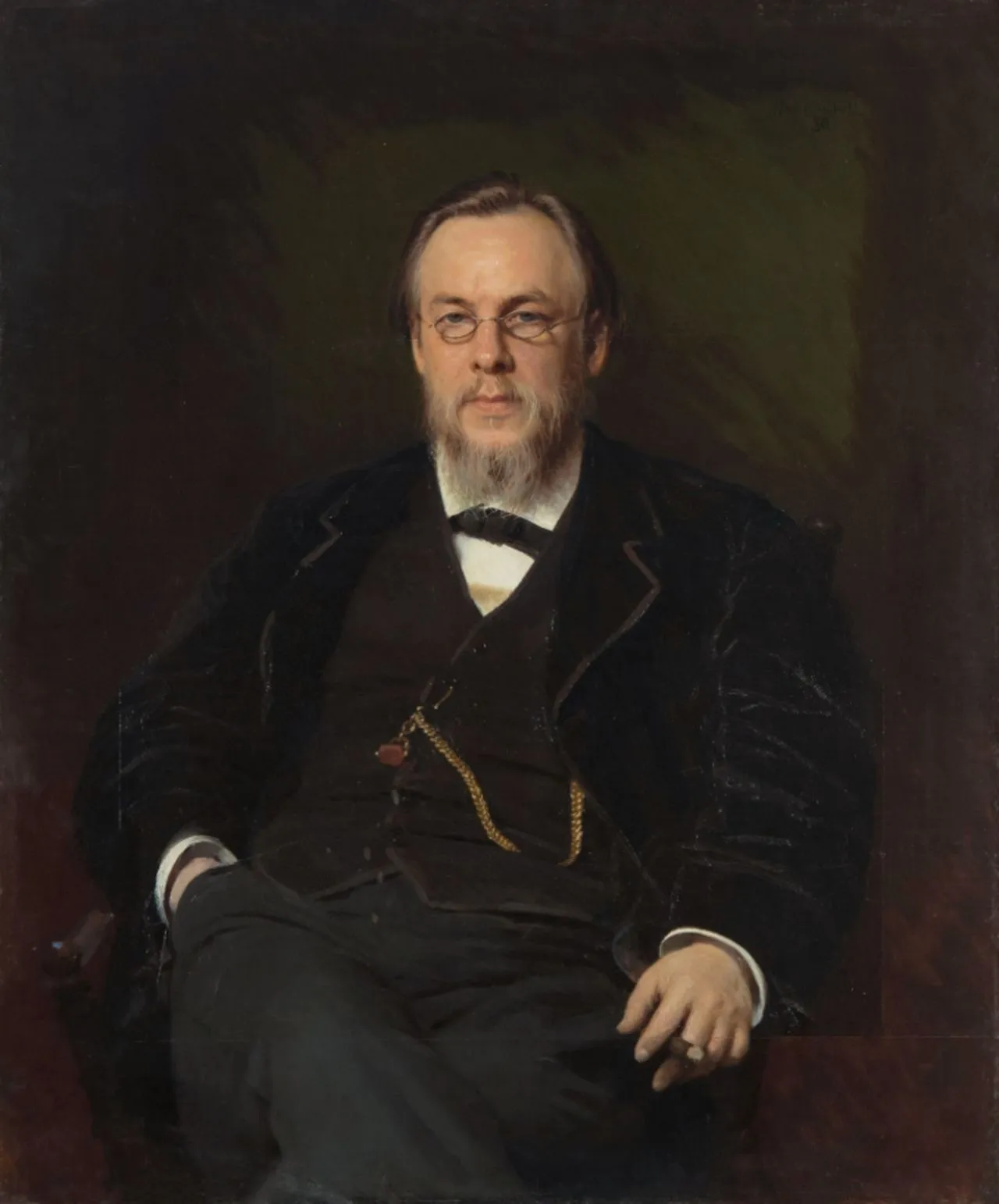 Ivan Kramskoi. Portrait of Sergei Botkin. 1880