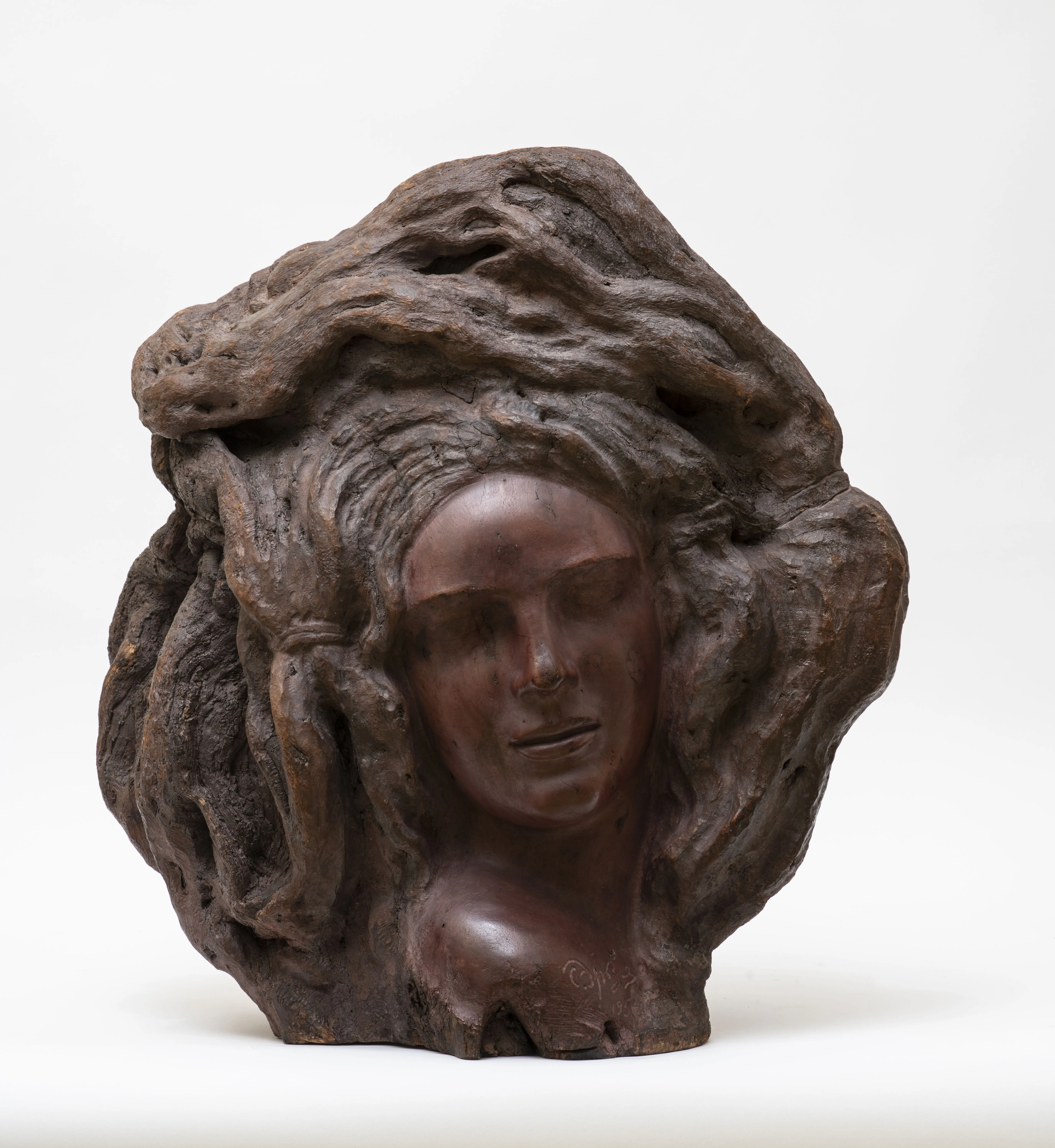 Stepan Erzya. Portrait of a Student. 1954. Algarrobo wood