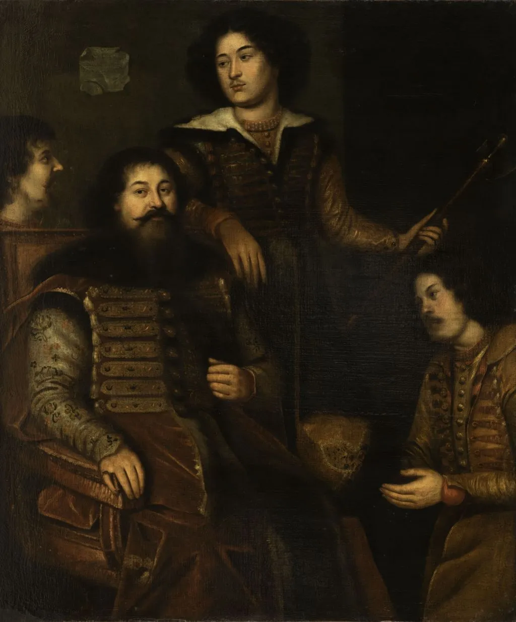 Otto Genin. Group Portrait of the Members of the Embassy to England in 1662. December 1662 – early June 1663 (7 February 1663?)