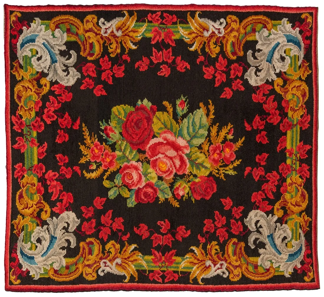 Pile carpet. 19th century. Kalach, Voronezh Province. Wool; hand weaving. State Russian Museum